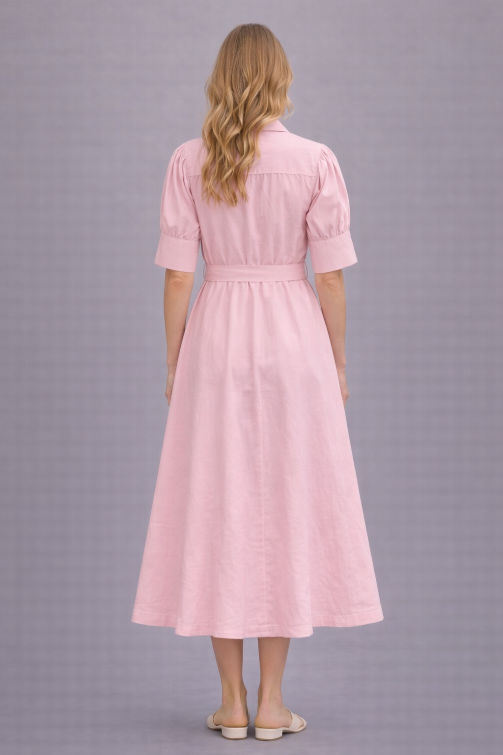 Pastel Pink Midi Dress