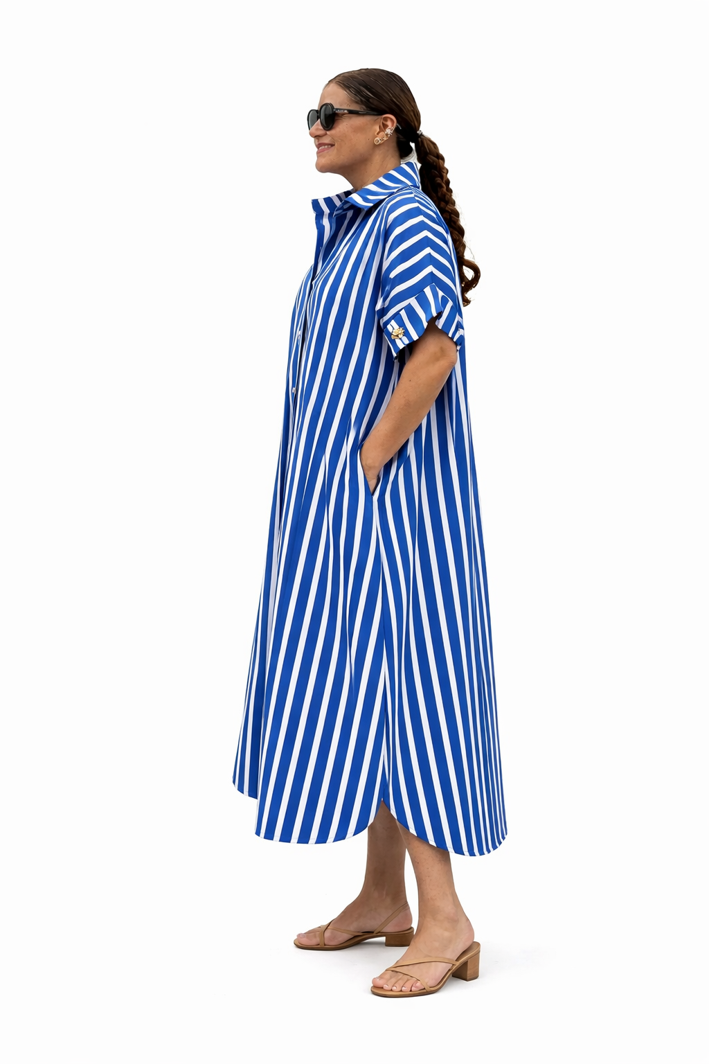 Purssian Stripes Dress