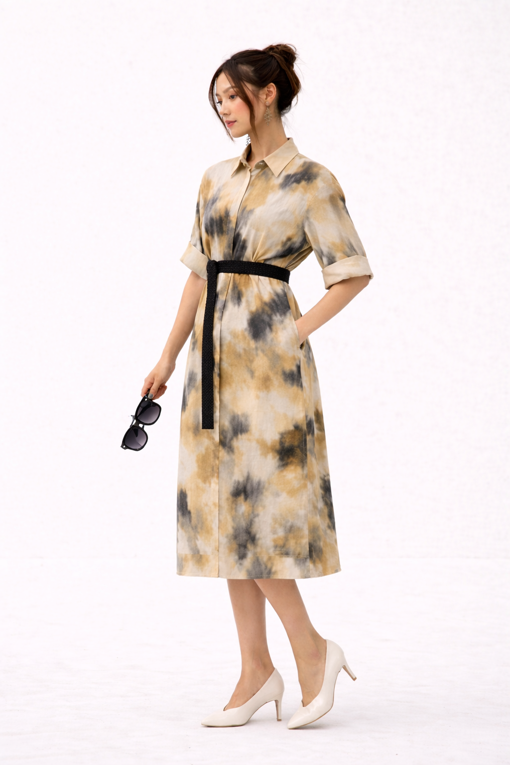 Ikkat Print Brunch Dress