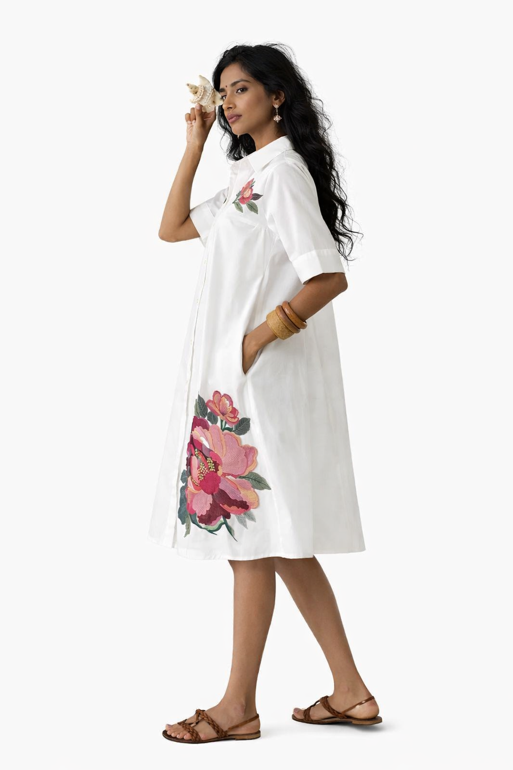 Snow Applique Short Dress