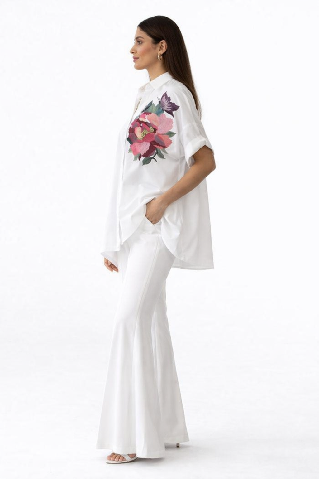 Snow Applique Asym Shirt