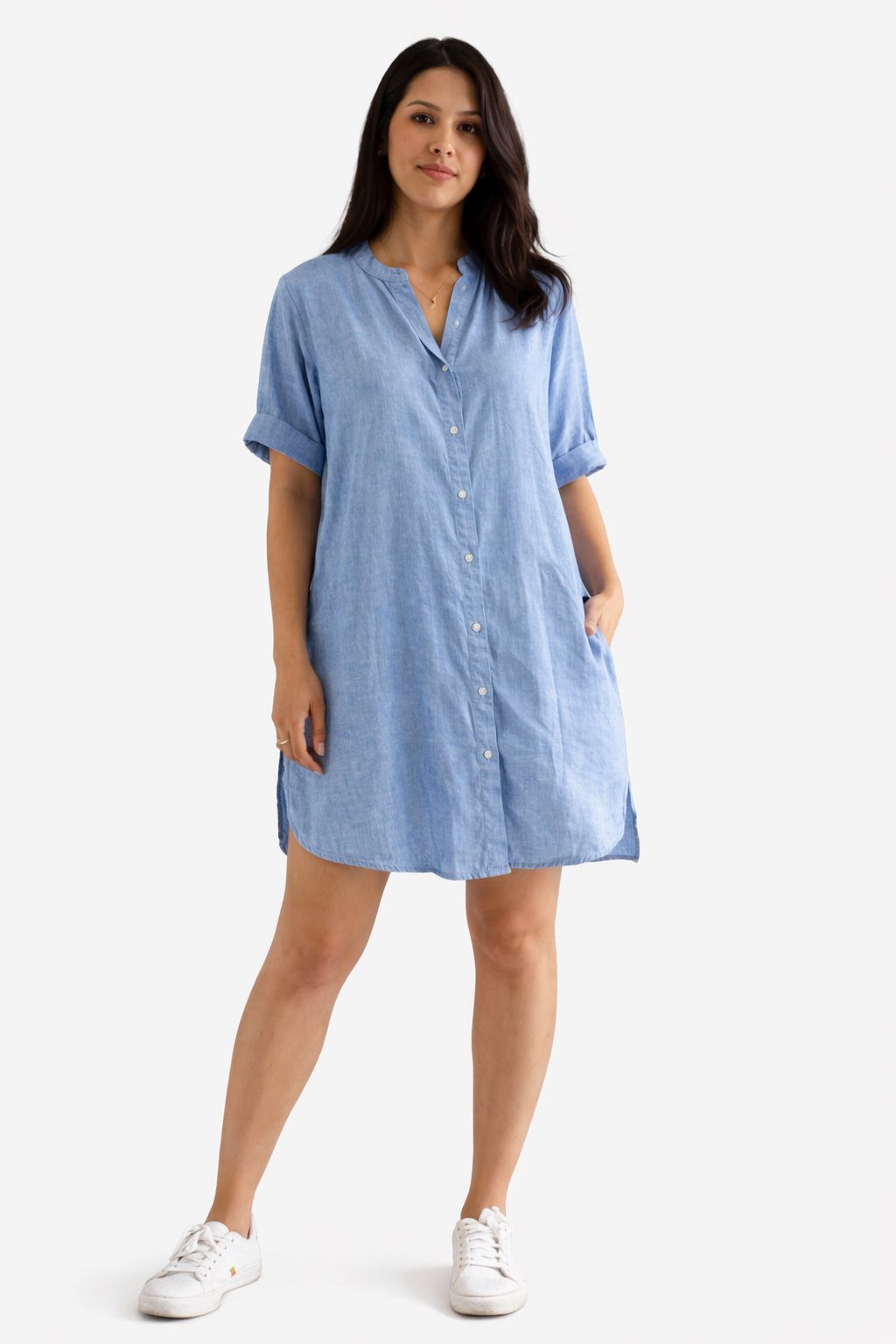 Azure Shirt Dress