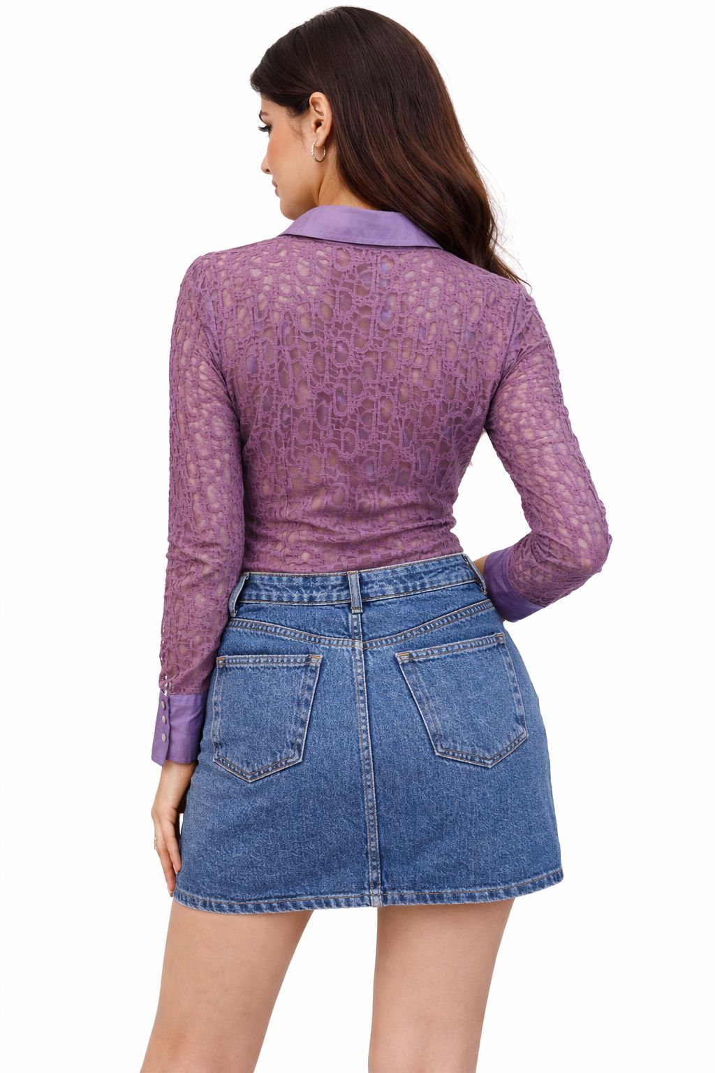 Lavender Lace Utility Shirt
