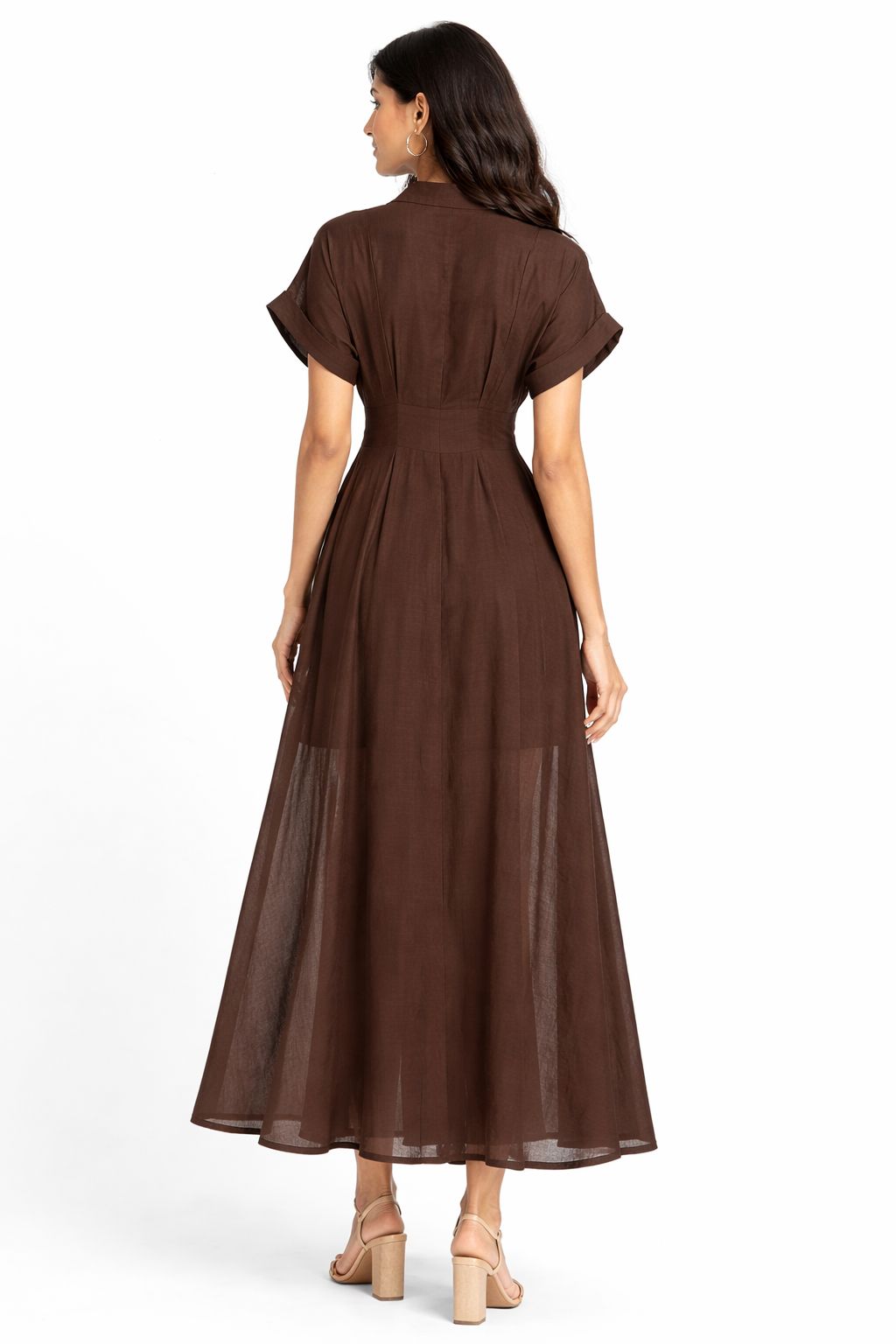 Cocoa Grace Button-Down Maxi Dress