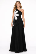 Nor Black Nor White One-Shoulder Maxi Dress