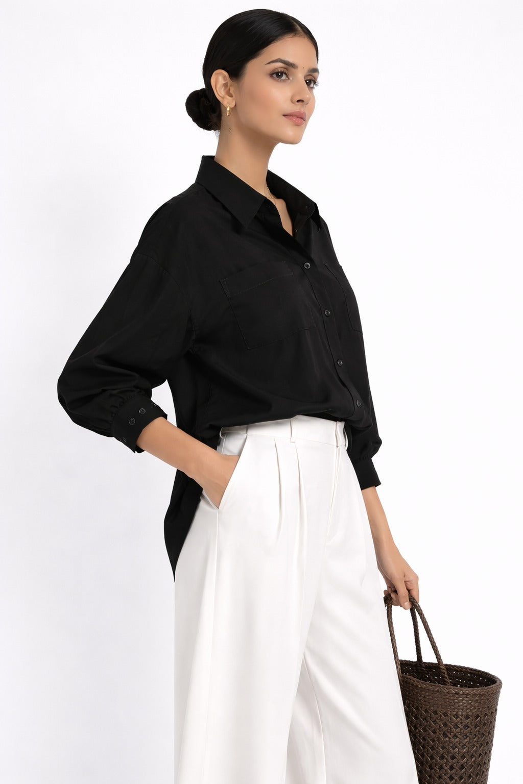 White Pleated Pant