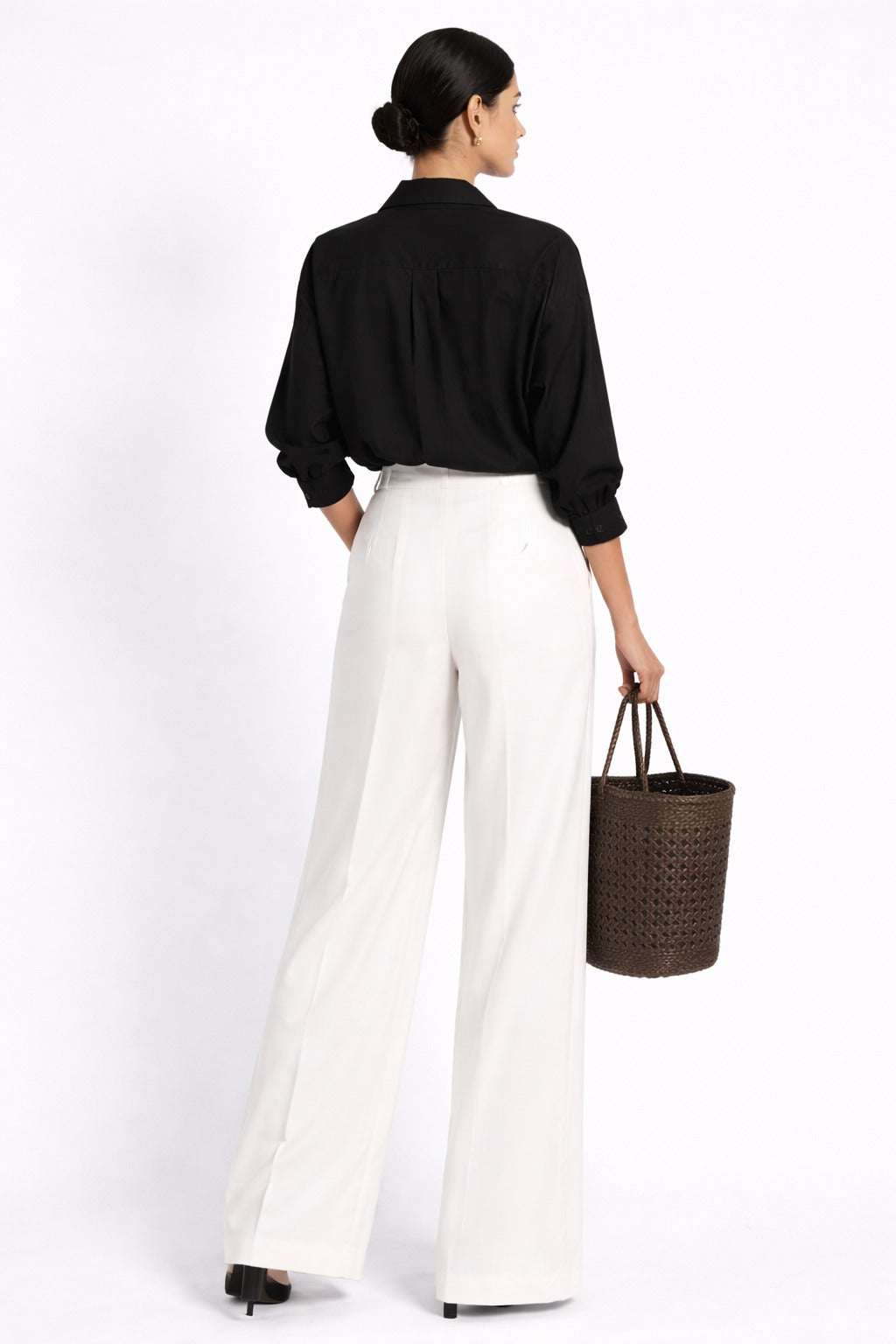 White Pleated Pant