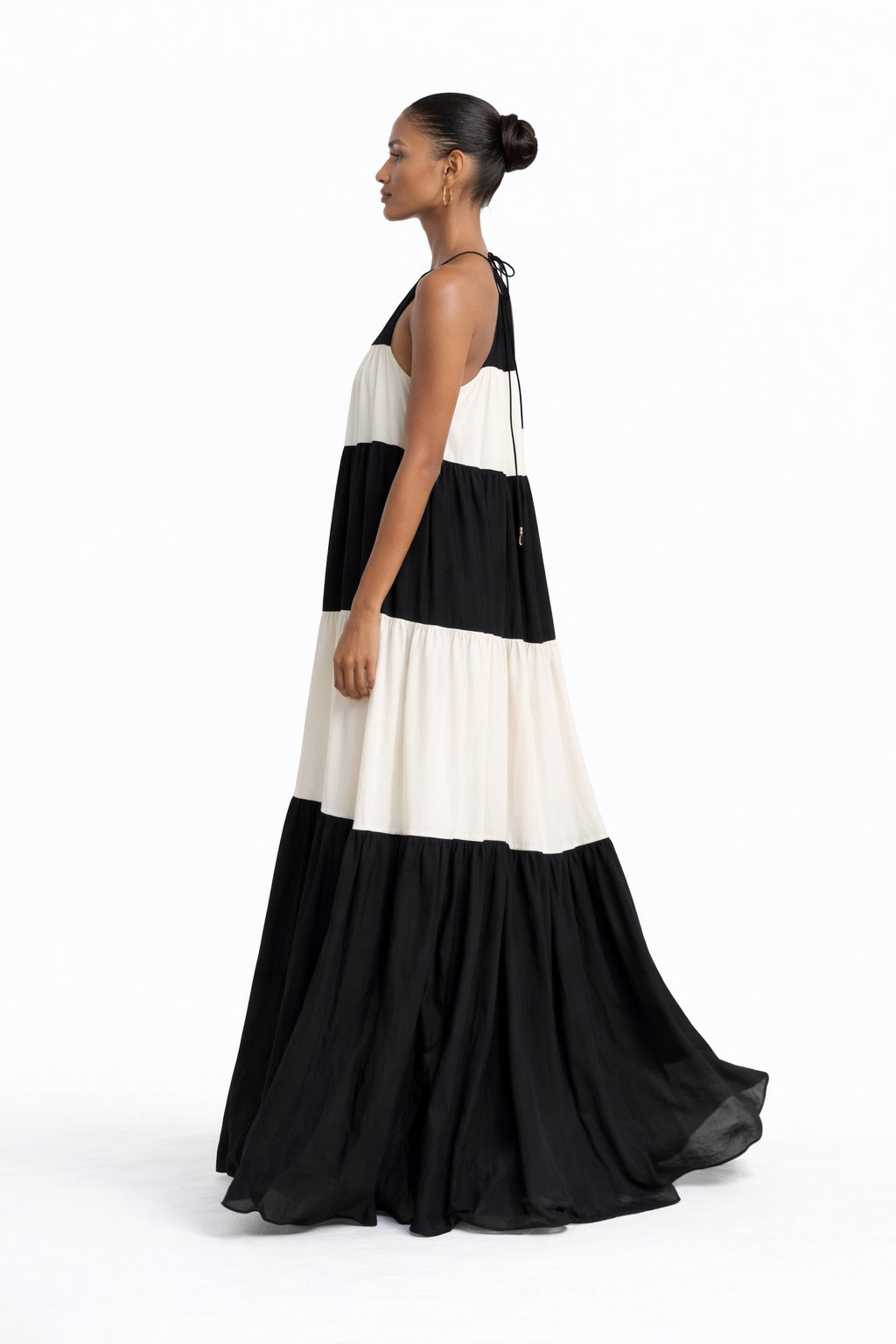 Nor Black Nor White Tier Dress