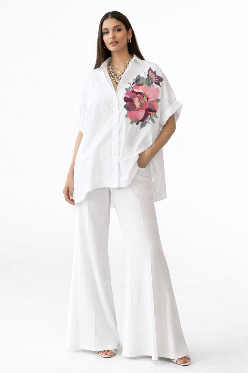 Snow Applique Asym Shirt