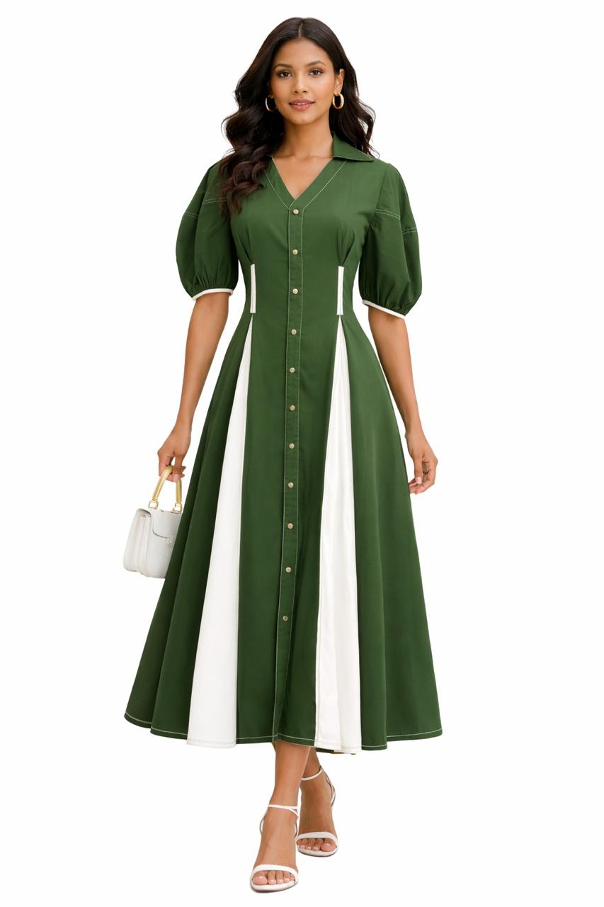 Forest Panel Midi Dress
