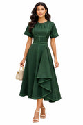 Forest Asymmetrical Midi Dress